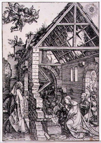 Klanění pastýřů (dřevořez) od Albrecht Dürer