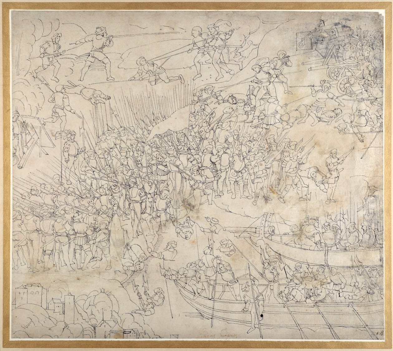 Fasáda domu Giulia Romana v Římě (pero a inkoust na papíře) od Albrecht Dürer