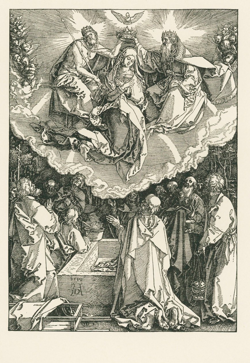 Nanebevzetí a korunovace Panny Marie od Albrecht Dürer or Duerer