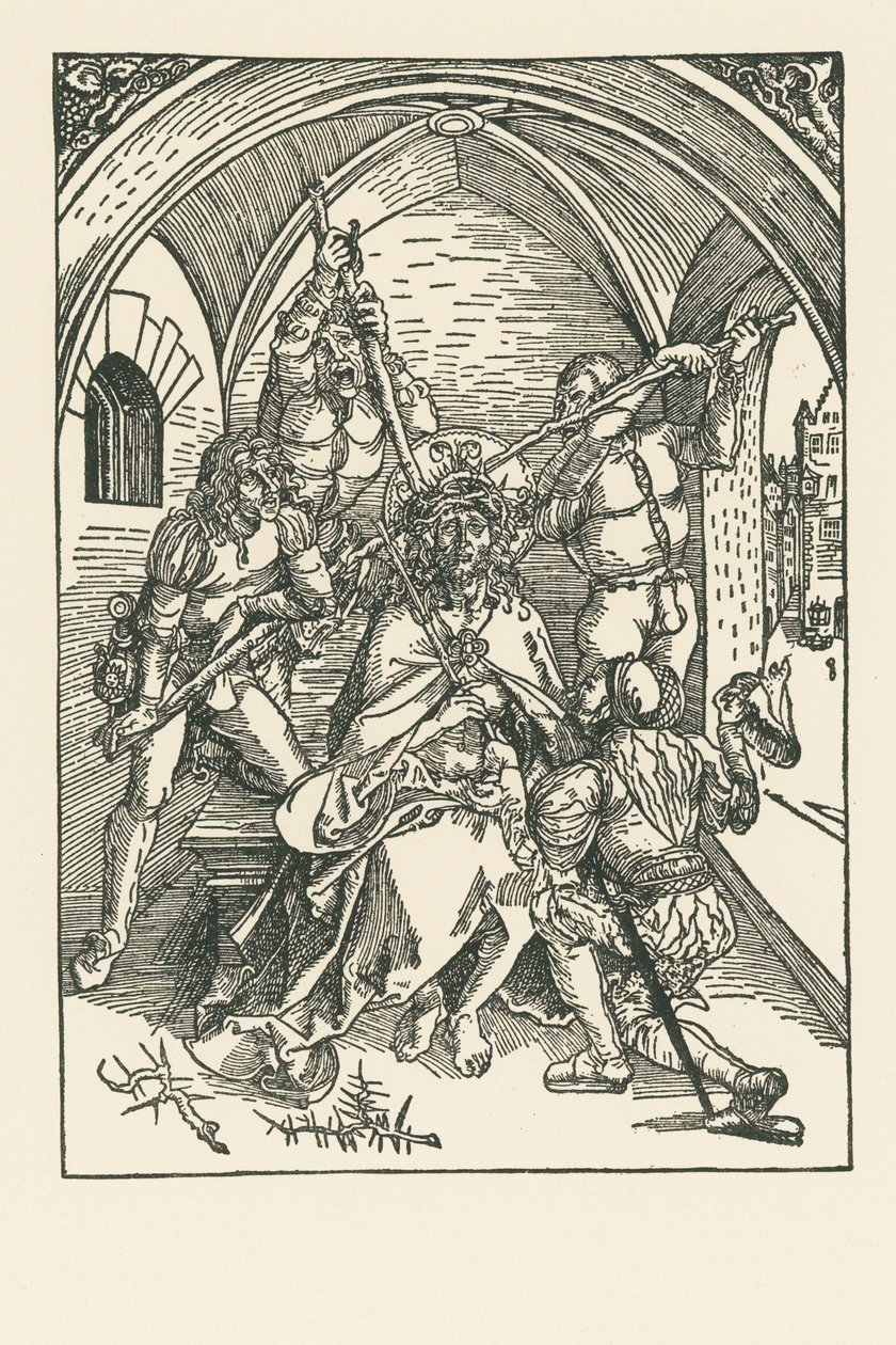 Korunování trním, asi 1500 (dřevoryt) od Albrecht Dürer or Duerer