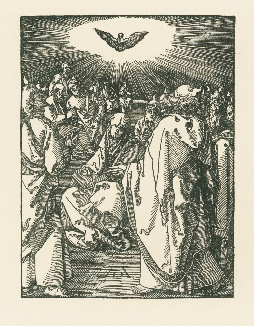 Seslání Ducha svatého, asi 1510 (dřevoryt) od Albrecht Dürer or Duerer