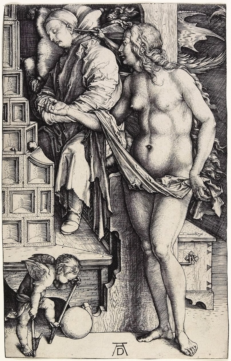 The Dream, cca 1500 (rytina) od Albrecht Dürer