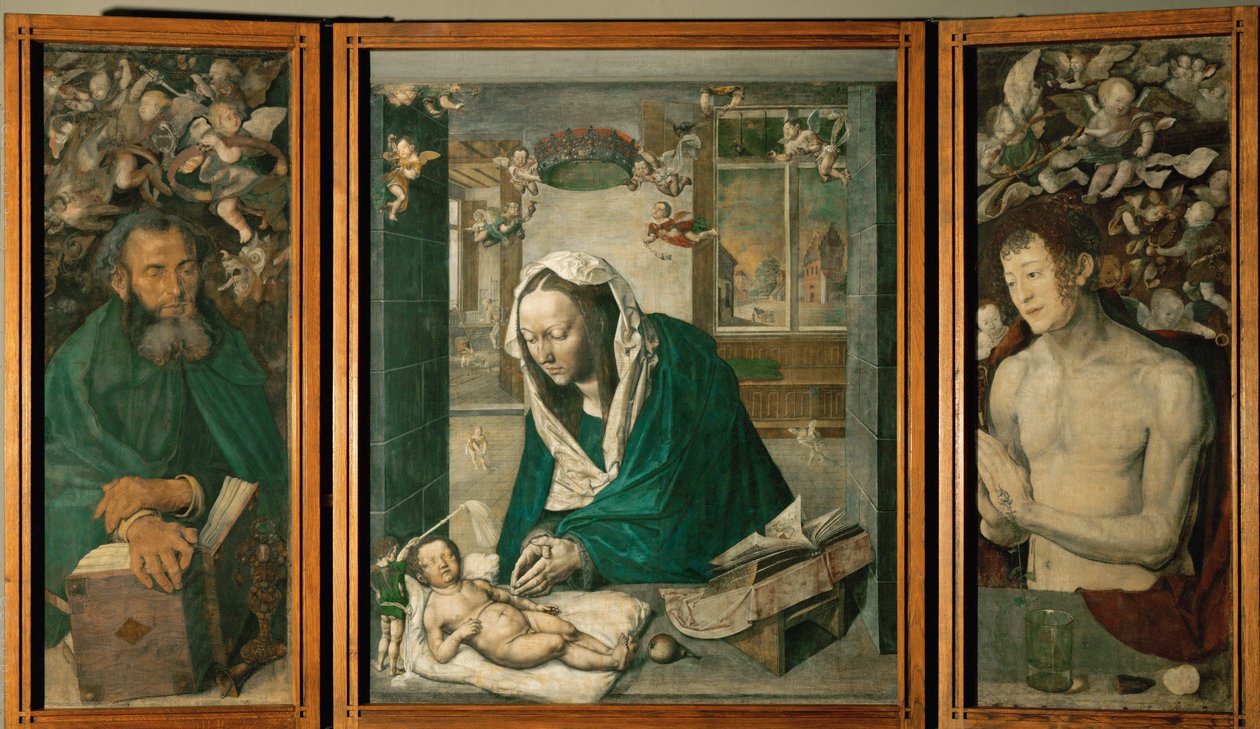 Drážďanský oltář, asi 1496 (tempera na plátně) od Albrecht Dürer or Duerer