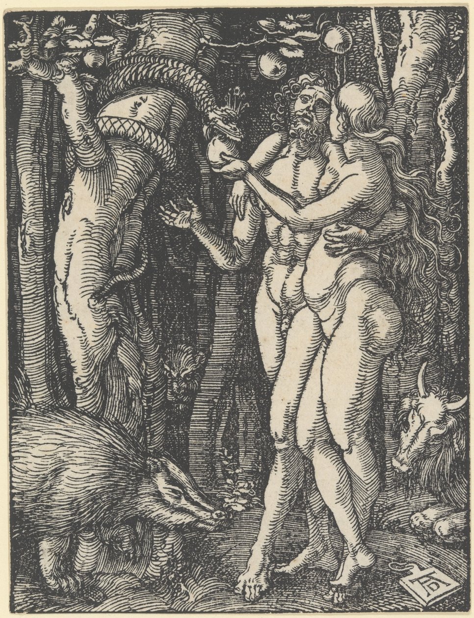 Pád člověka, z "Malé vášně", kolem 1510 (dřevořez) od Albrecht Dürer