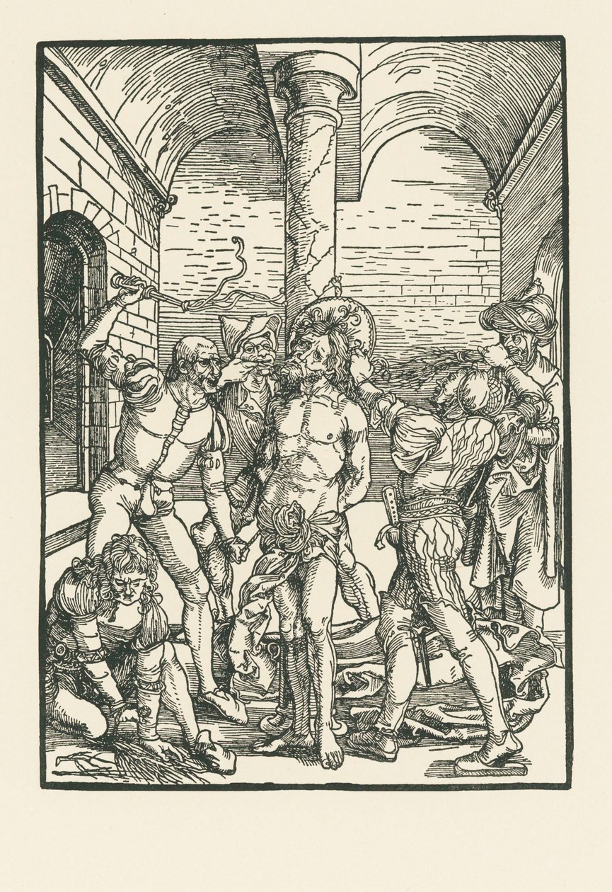 Bičování, kolem roku 1500 (dřevoryt) od Albrecht Dürer or Duerer