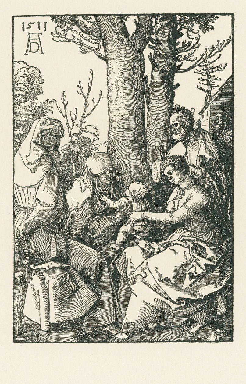 Svatá rodina s Joachimem a Annou pod stromem od Albrecht Dürer or Duerer