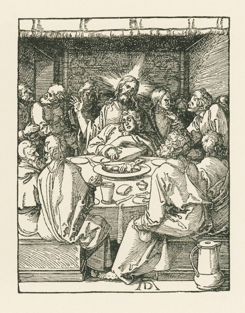 Poslední večeře, asi 1508-09 (dřevoryt) od Albrecht Dürer or Duerer
