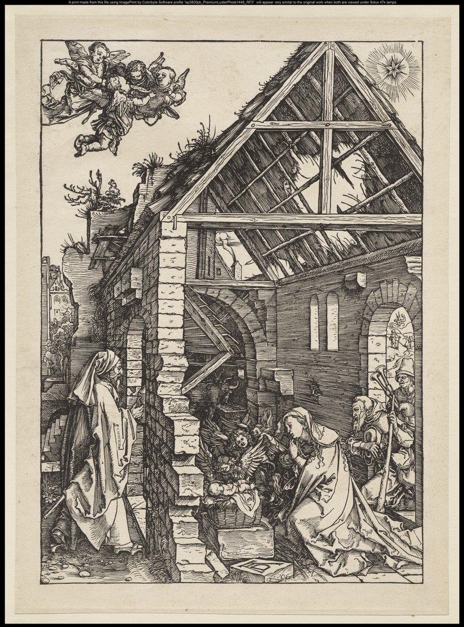 Život Panny: Narození Páně, 1502-03 od Albrecht Dürer