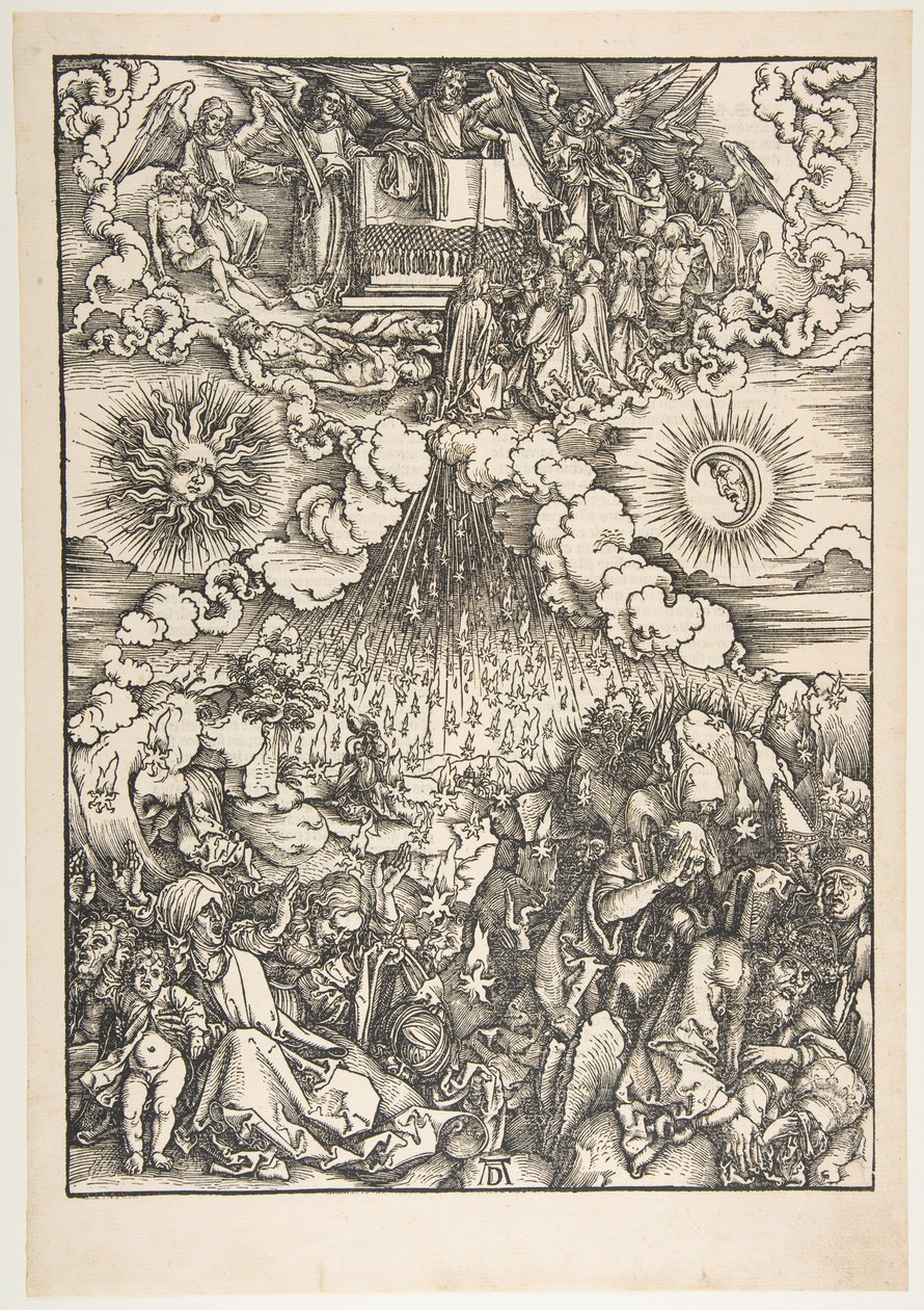 Otevření páté a šesté pečeti z Apokalypsy od Albrecht Dürer
