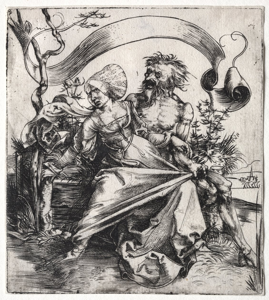 Ravisher, c. 1495 (rytina) od Albrecht Dürer or Duerer