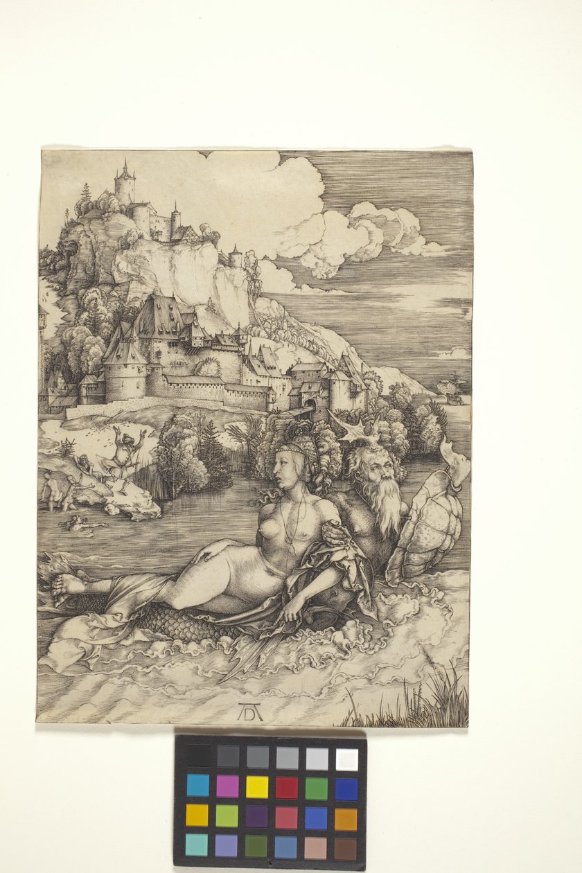 Mořská příšera (Meerwunder) (rytina na položený papír) od Albrecht Dürer