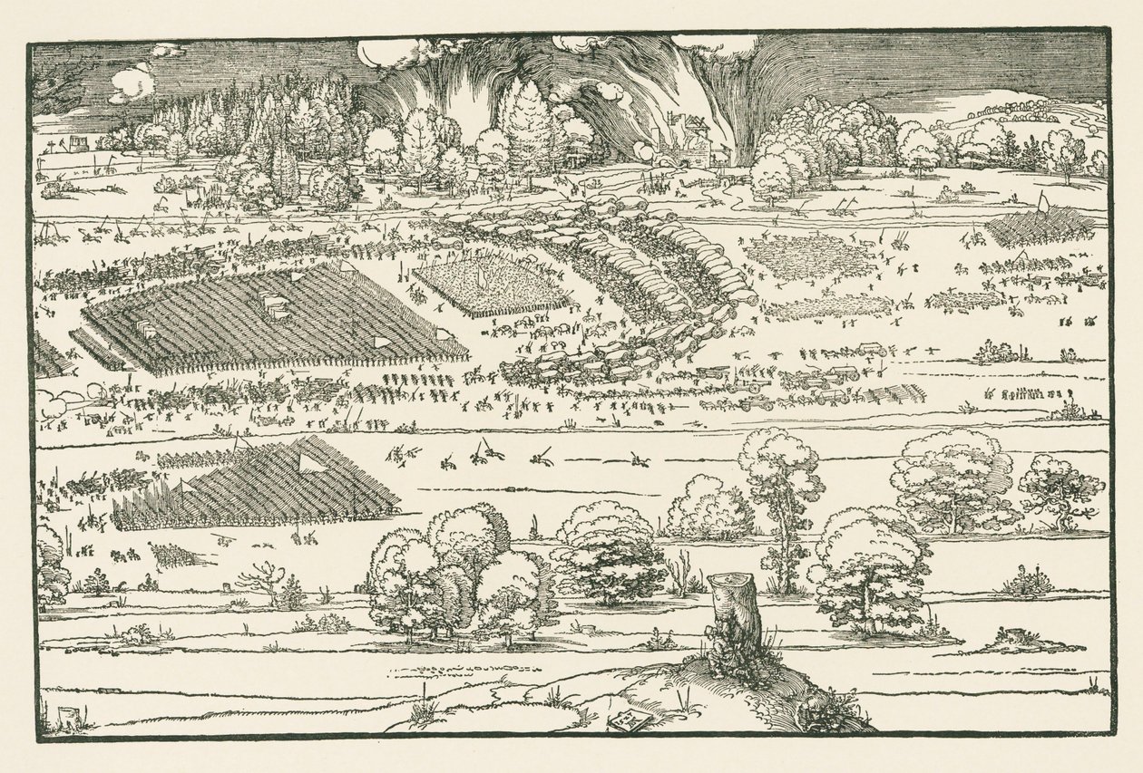 Obléhání pevnosti. Pravý blok od Albrecht Dürer or Duerer