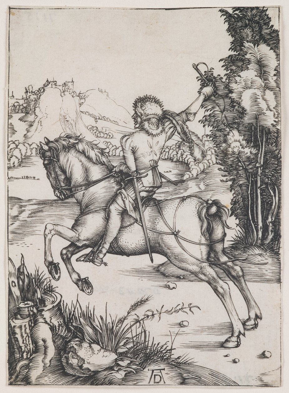 Malý kurýr, asi 1496 (rytina) od Albrecht Dürer or Duerer