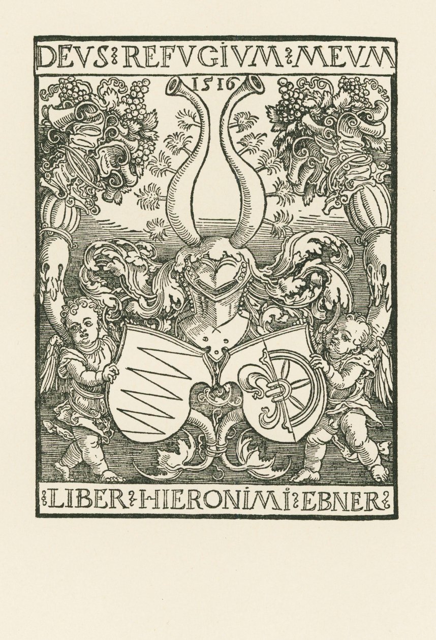Knižní značka Hieronyma Ebnera od Albrecht Dürer or Duerer