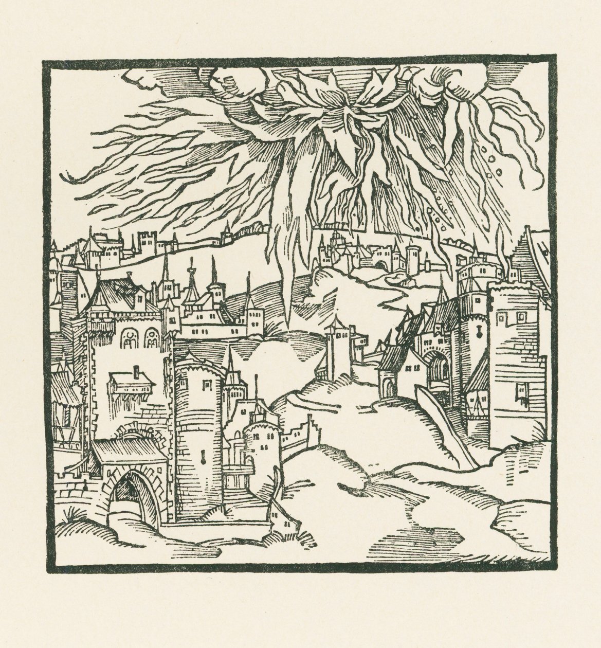 Zničení Sodomy a Gomory od Albrecht Dürer or Duerer