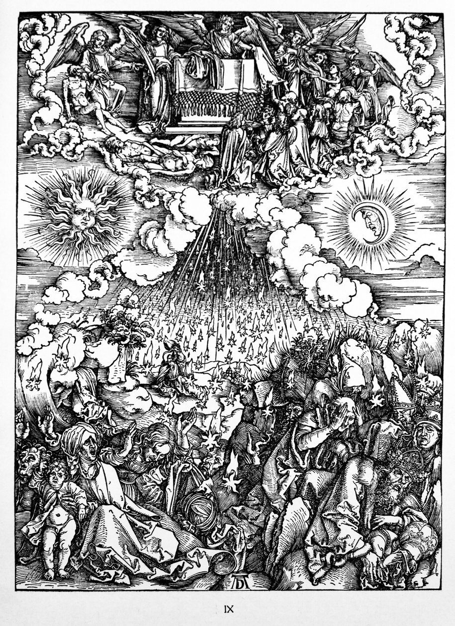 Otevření páté a šesté pečeti od Albrecht Dürer or Duerer
