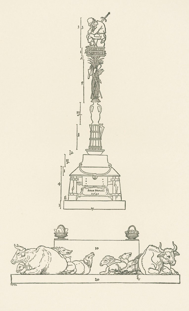 Vítězný sloup pro podmanění povstaleckých rolníků od Albrecht Dürer or Duerer