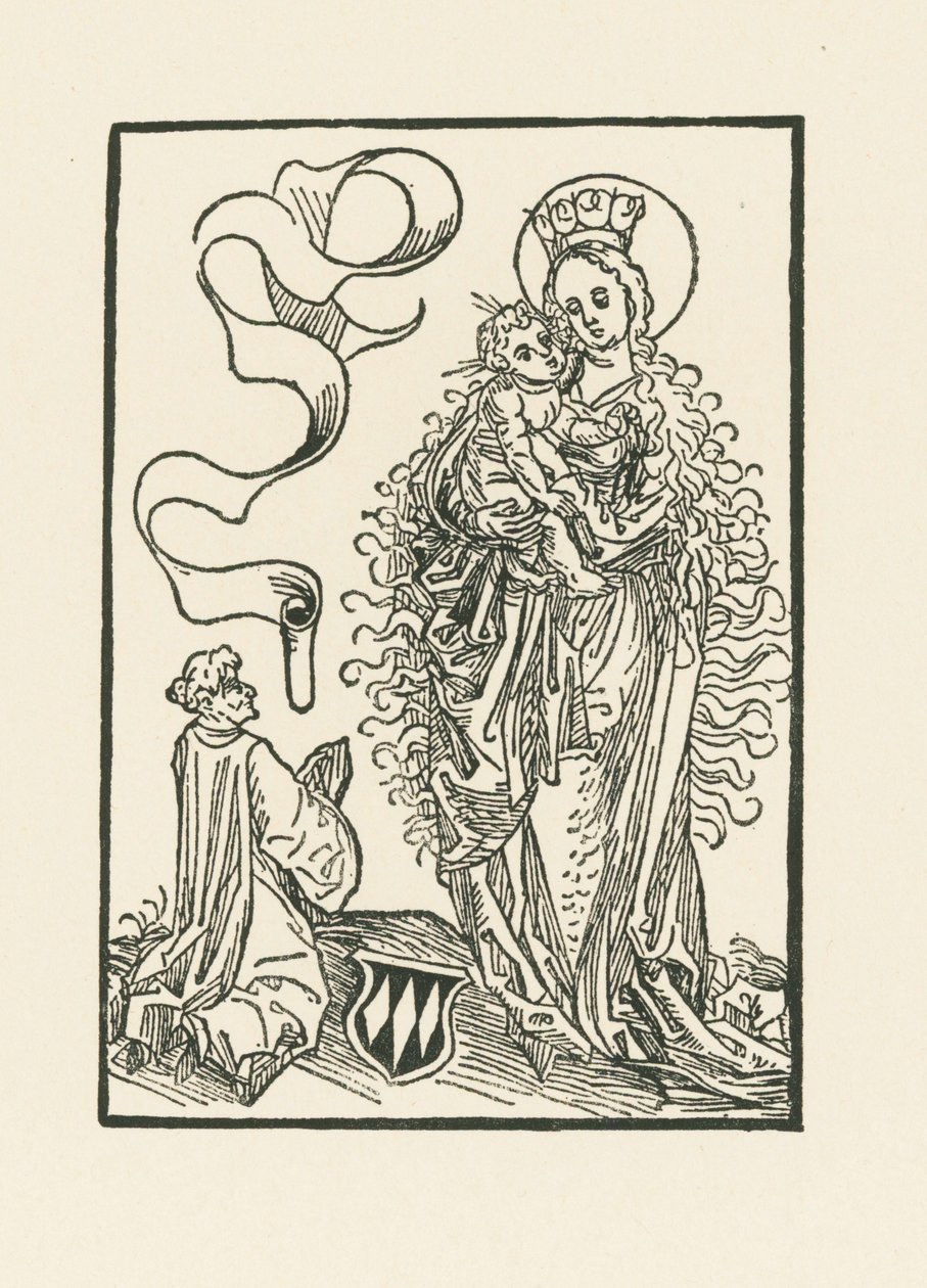 Panna Maria uctívaná Albrechtem von Bonstetten od Albrecht Dürer or Duerer