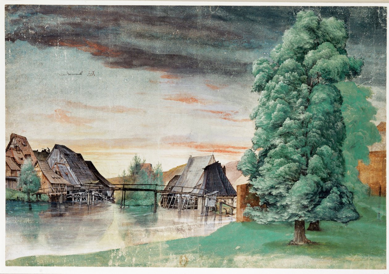 Weidenmuehle - Mlýn pod vrbami od Albrecht Dürer or Duerer