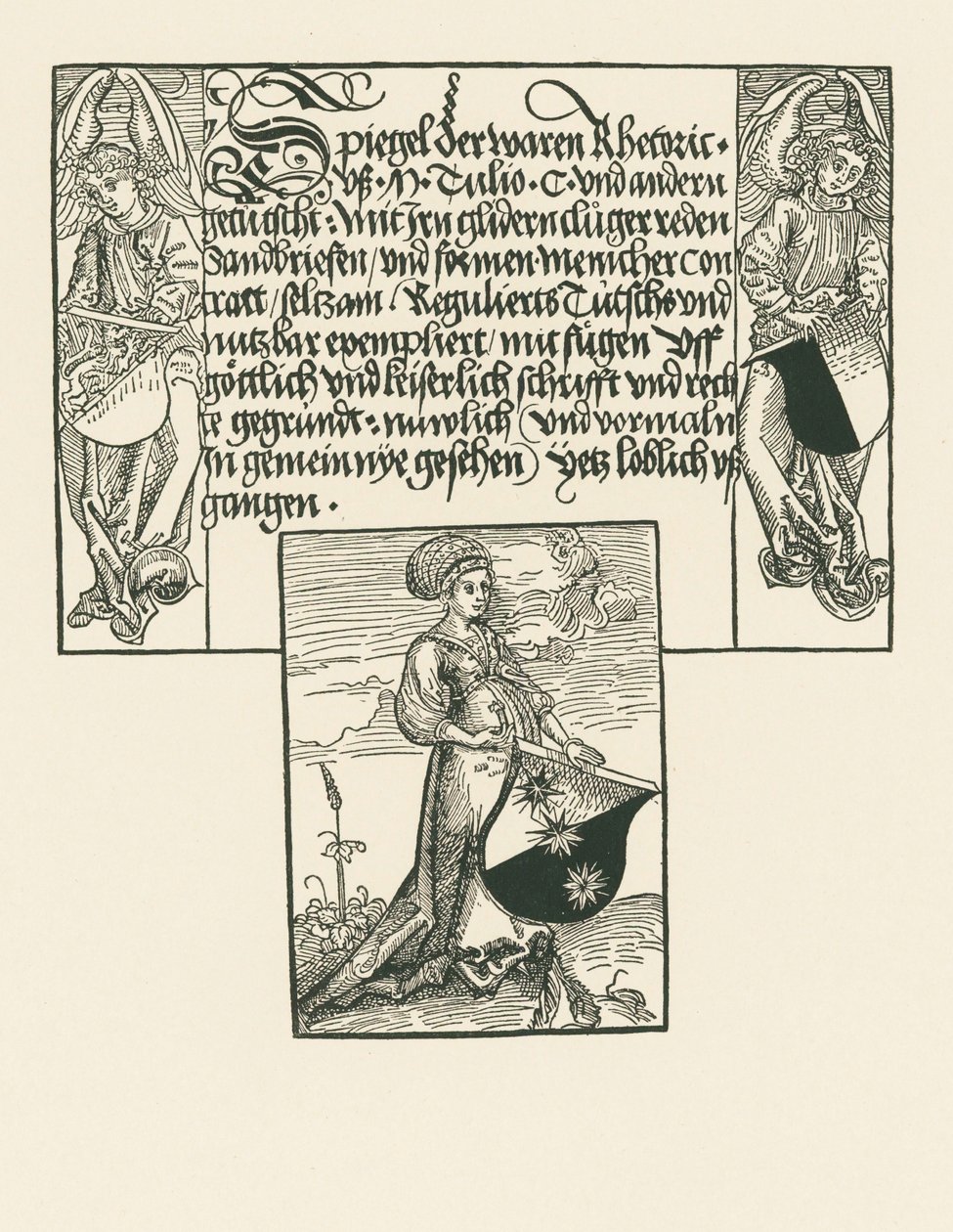 Mladá žena držící erb od Albrecht Dürer or Duerer
