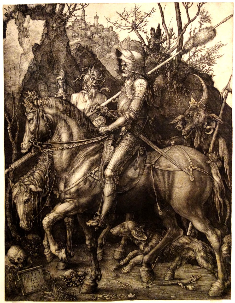 Durer - Rytíř s jídlem a ďáblem od Albrecht Dürer