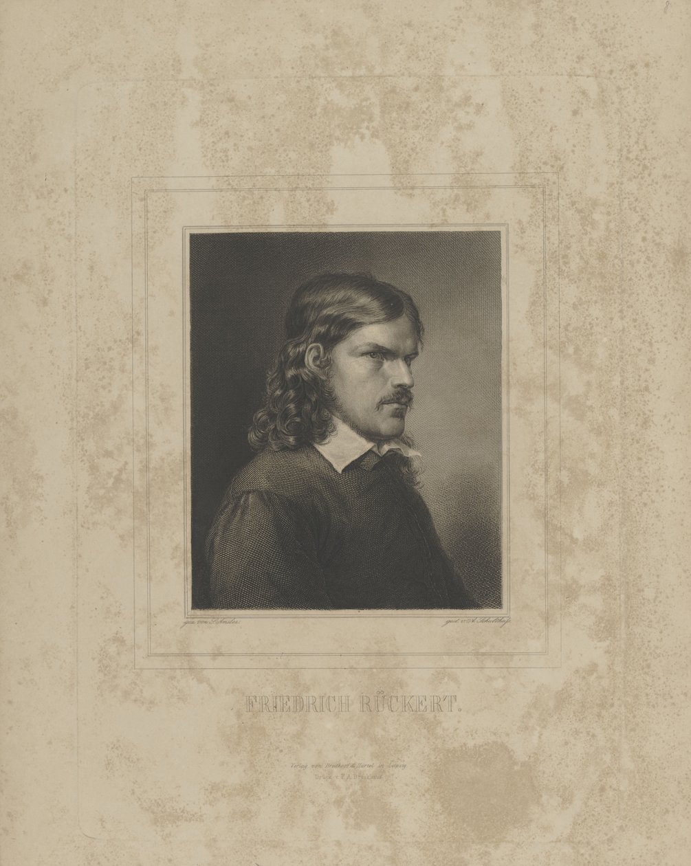 Portrét Friedricha Rueckerta 1788-1866, 40. léta 19. století. od Albrecht Fürchtegott Schultheiss