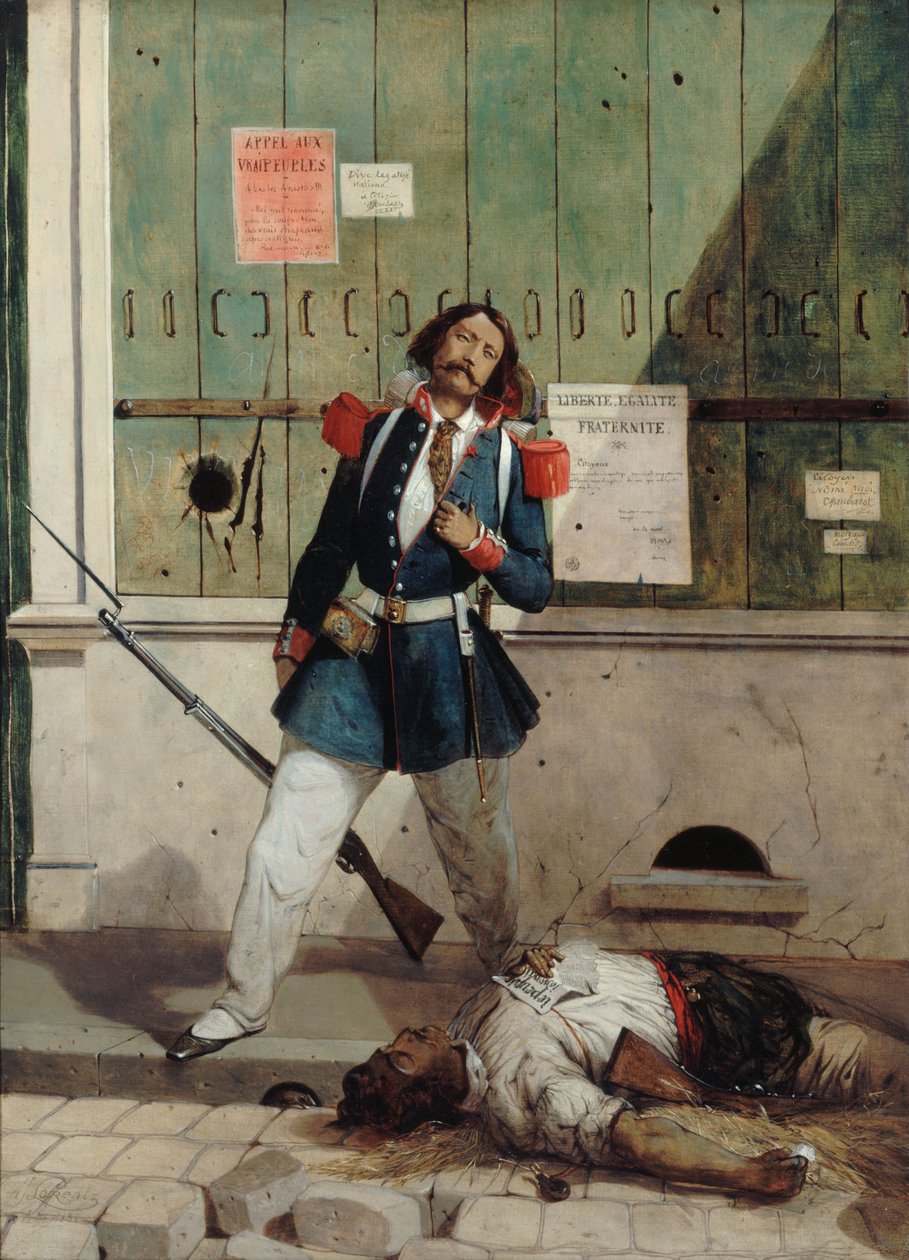 Zraněná národní garda od Alcide Joseph Lorentz