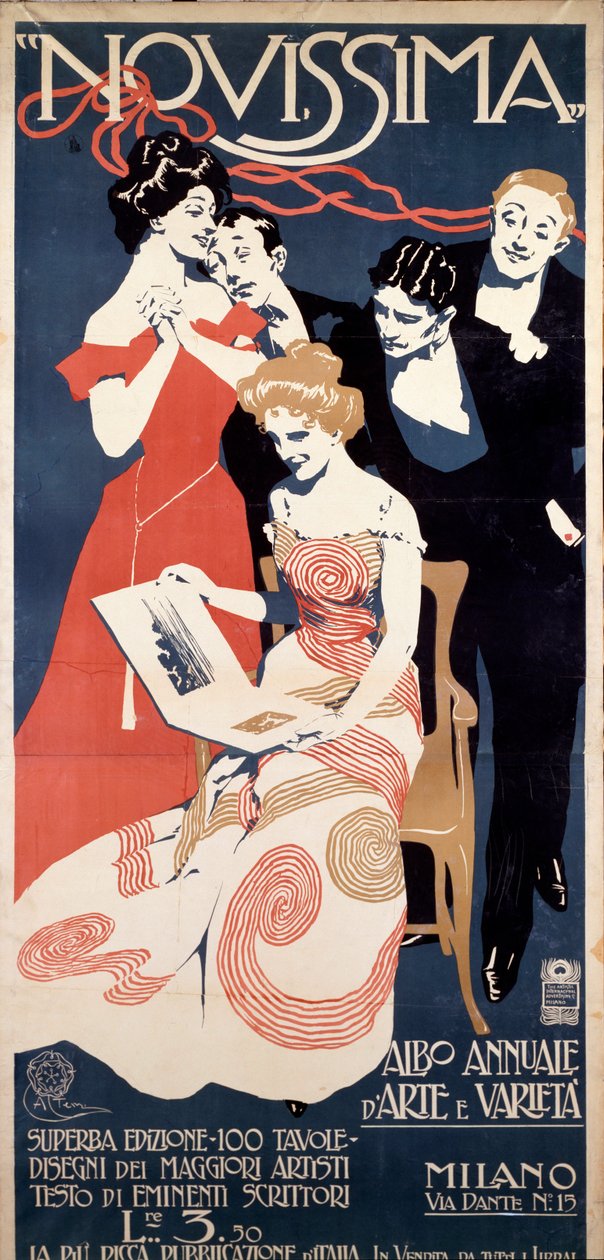 Reklamní plakát pro časopis Novissima, Arts and letters, c.1920 od Aleardo Terzi