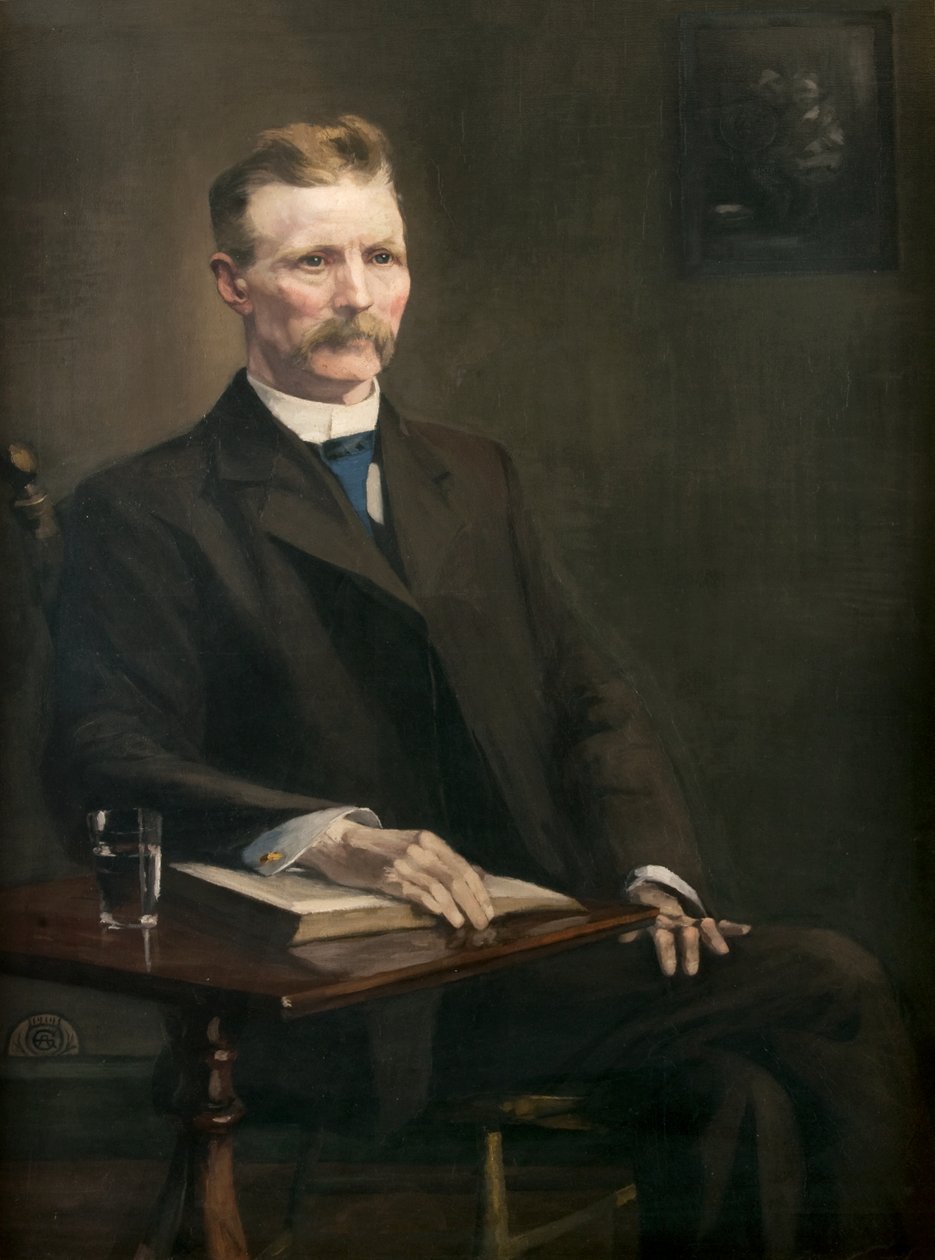 Robert Stirton, JP (1849-1917) (olej na plátně) od Alec Grieve