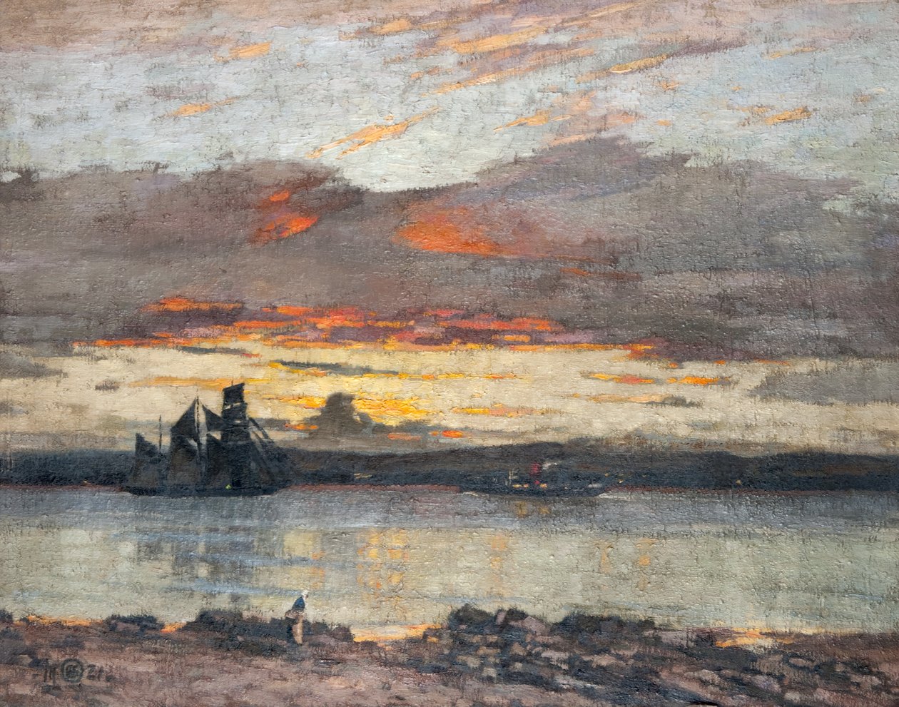 Západ slunce na Tay [Pohled směrem k Dundee] od Alec Grieve