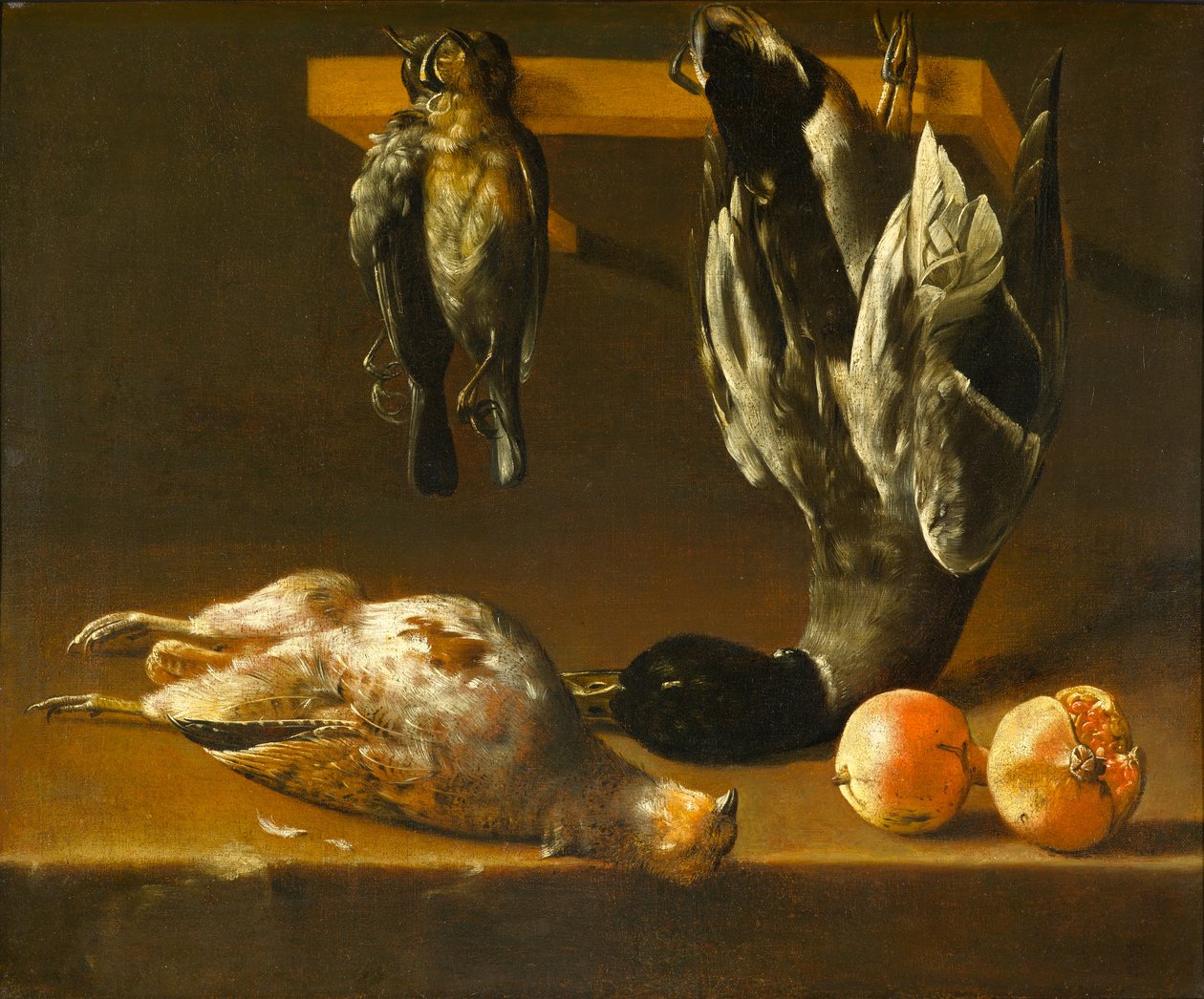 Zátiší s drůbeží a granátovými jablky, c.1620-1640 od Alejandro de Loarte