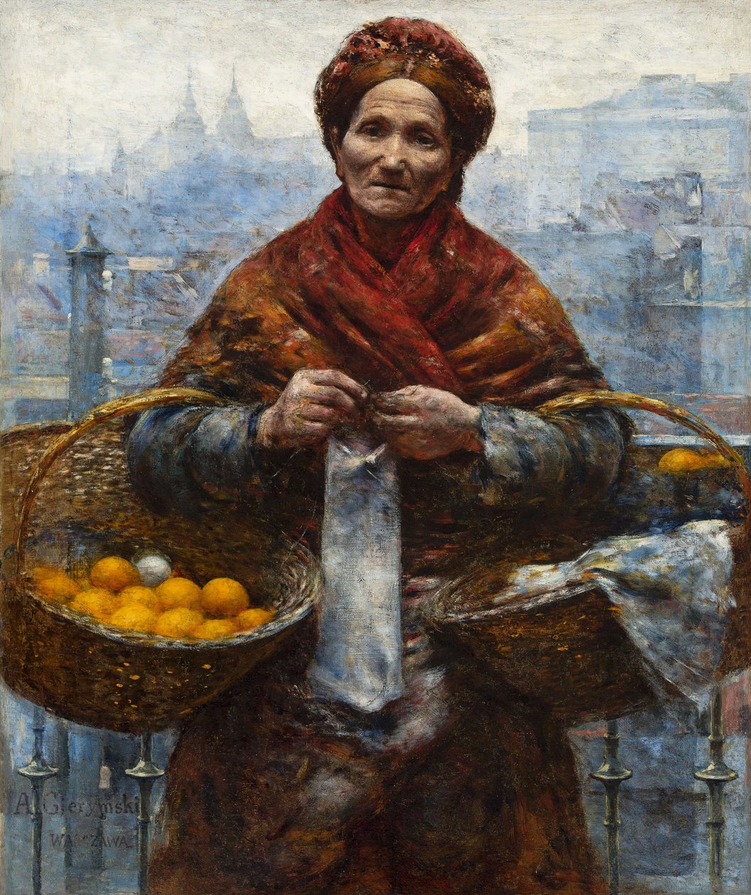 Židovka prodávající pomeranče od Aleksander Gierymski