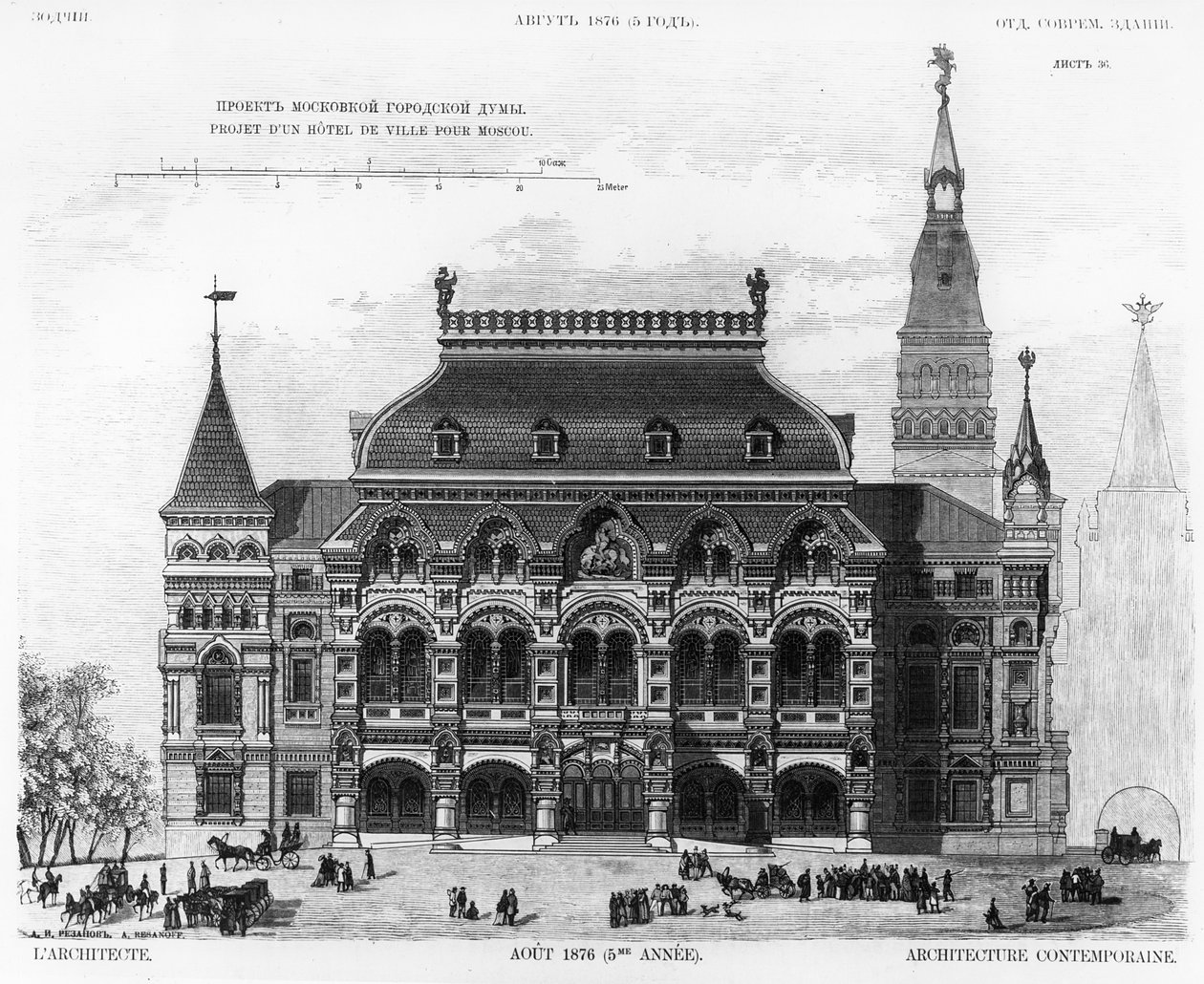 Návrh moskevské městské dumy, 1876 od Aleksandr Ivanovic Rezanov