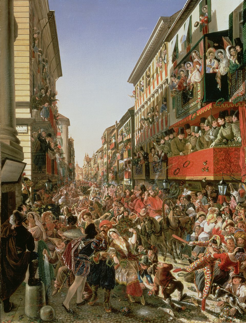 Karneval v Římě, 1839 od Aleksandr Petrovich Myasoedov