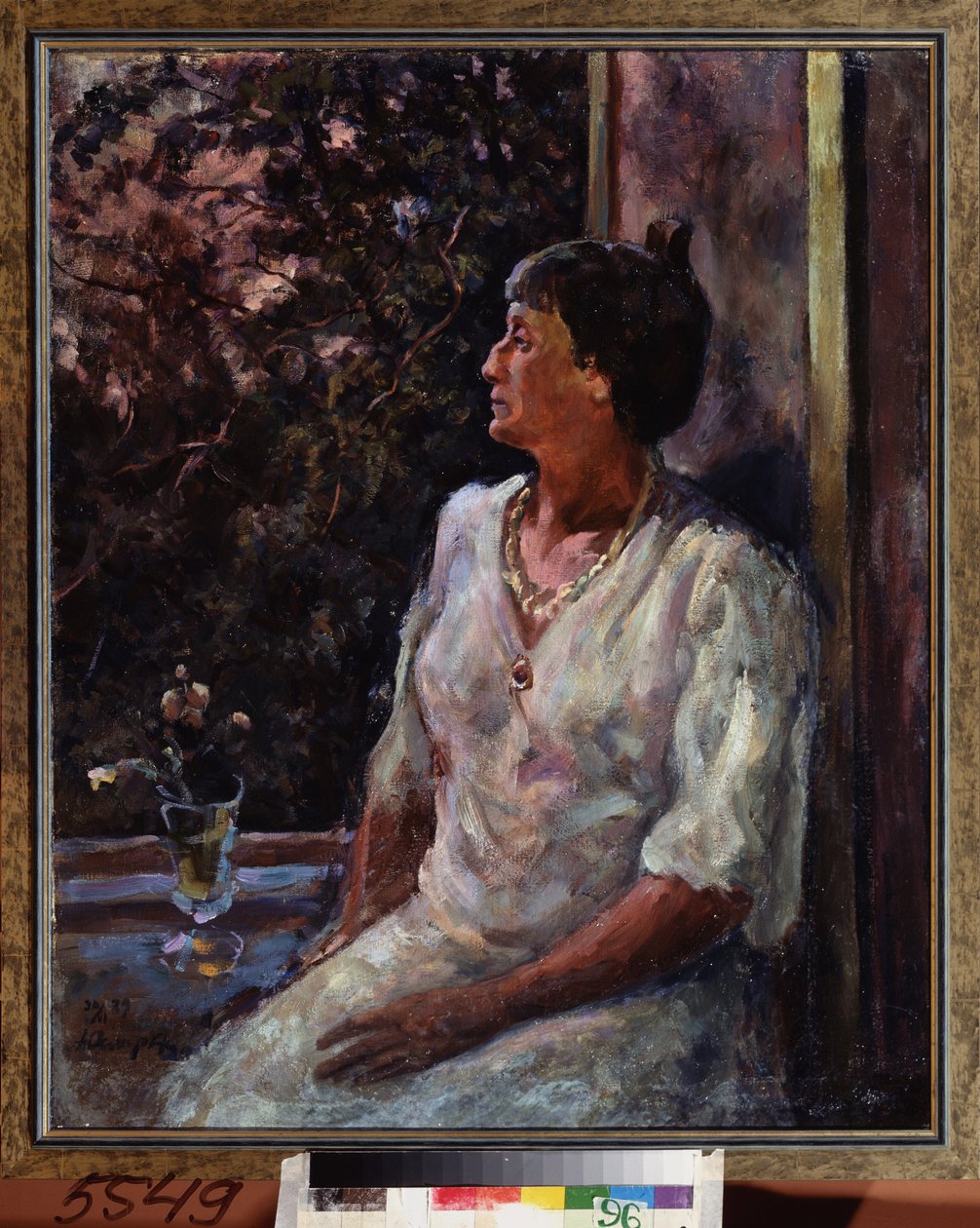 Portrét básnířky Anny Achmatovové (1889-1966) od Aleksandr Aleksandrovich Osmerkin