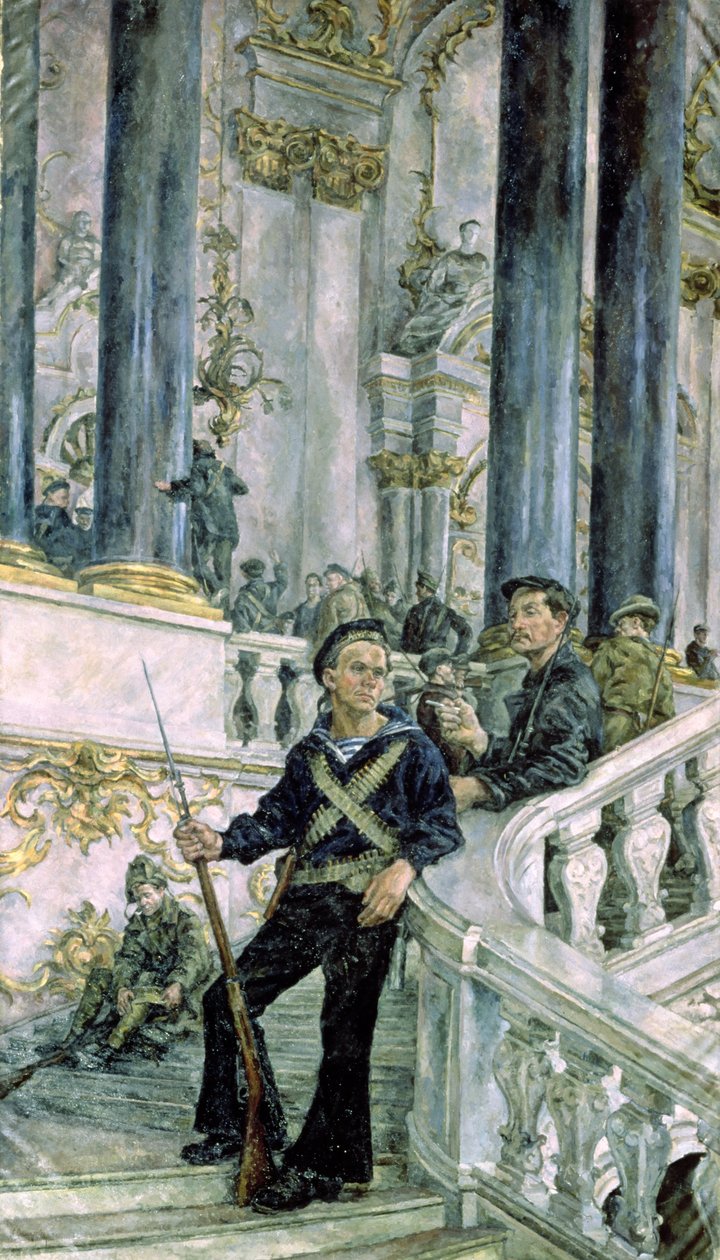 Dobytí Zimního paláce, 7. listopadu 1917 od Aleksandr Aleksandrovich Osmerkin