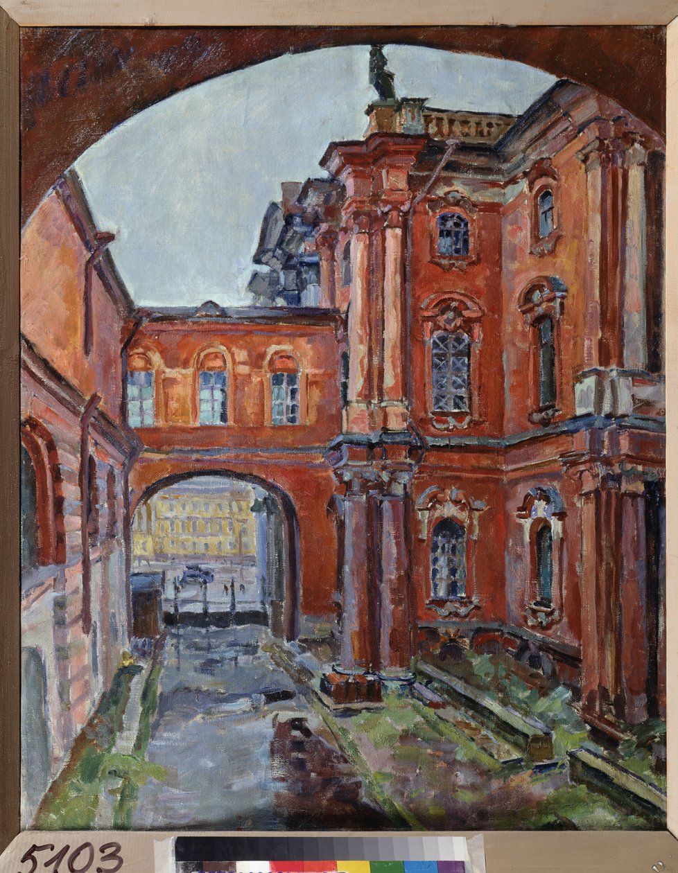 Vnitřní nádvoří poustevny (Petrohrad) od Aleksandr Aleksandrovich Osmerkin