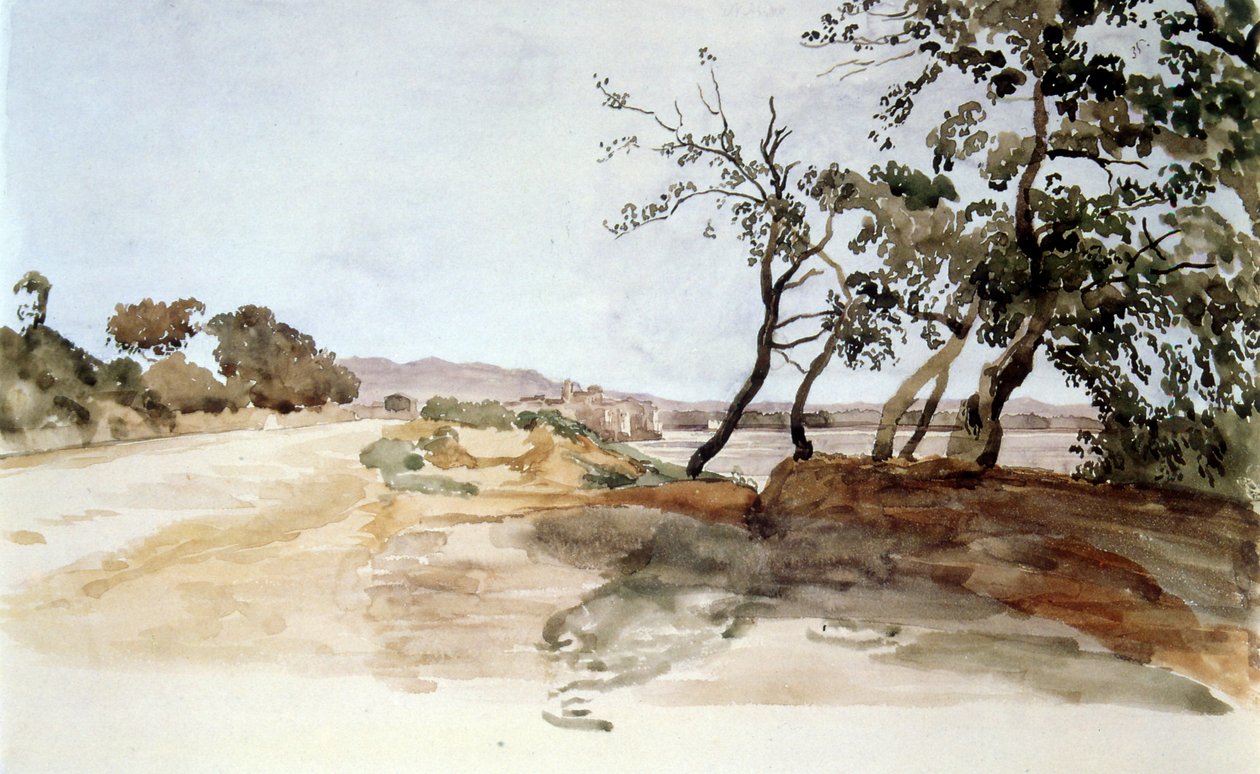 Italský venkov, akvarel od Alexandra Ivanova (18061858), ruského malíře od Aleksandr Andreevich Ivanov