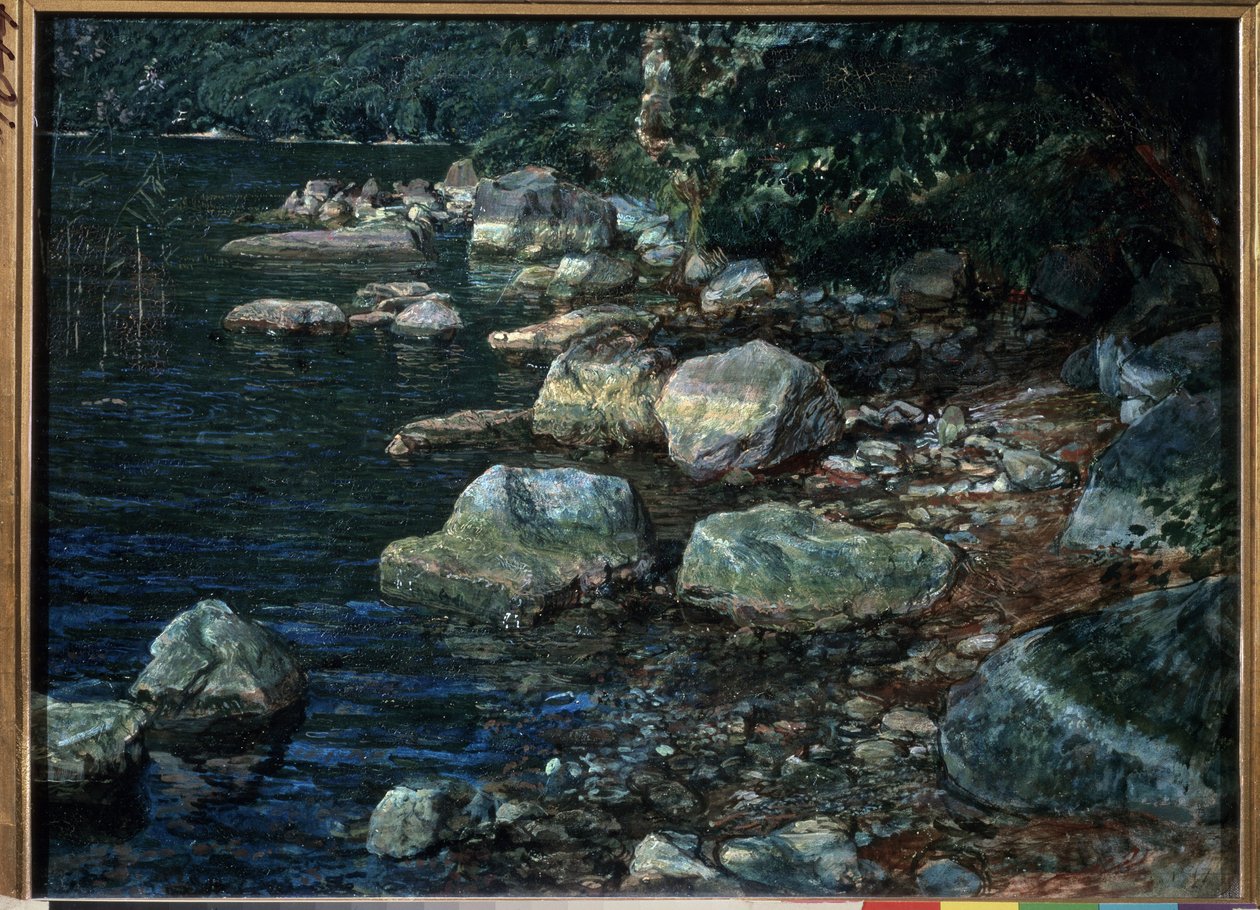 ""Voda a kameny v Palazzuolo, Itálie"" Torrent. Obraz Alexandra Ivanova (1806-1858) 1845 Státní Treťjakovská galerie, Moskva od Aleksandr Andreevich Ivanov