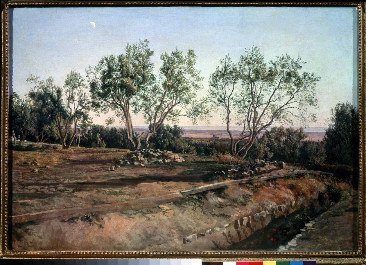 "Olivovníky u hřbitova Albano"" Obraz Alexandra Ivanova (1806-1858) 1845 Státní Treťjakovská galerie, Moskva od Aleksandr Andreevich Ivanov