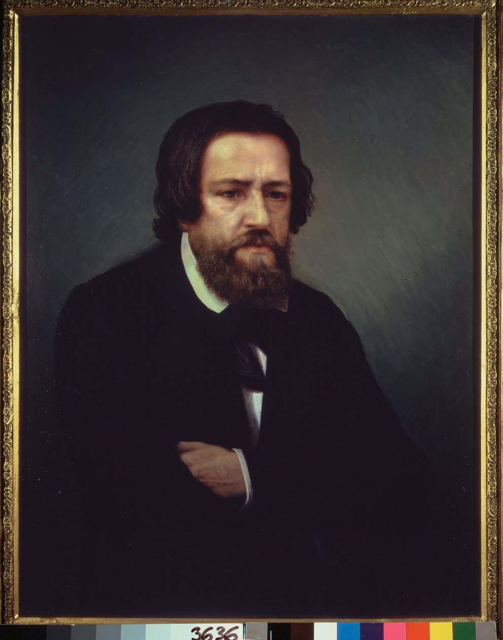 Portrét umělce Alexandra Ivanova (1806-1858). Obraz Sergeje Petroviče Postnikova (1825-1880), olej na plátně. Ruské umění 19. století. Státní Treťjakovská galerie, Moskva. od Aleksandr Andreevich Ivanov
