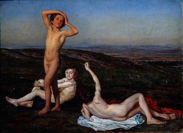 Tři nazí chlapci, studie pro ‚Zjevení Krista před lidmi‘ od Aleksandr Andreevich Ivanov