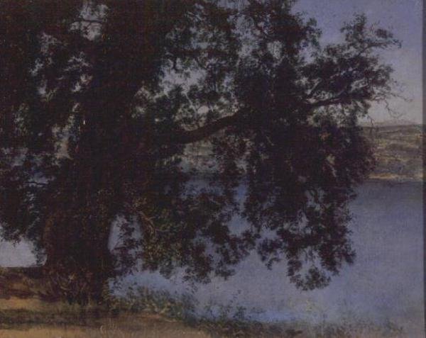 Strom ve stínu nad vodou poblíž Castel Gandolfo, před rokem 1846 (olej na papíře) od Aleksandr Andreevich Ivanov