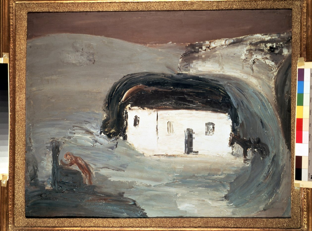 Krajina s bílým domem. Obraz Alexandra Davidoviče Drevina (1889-1938). Olej na plátně, 74 x 92 cm od Aleksandr Davidovic Drevin