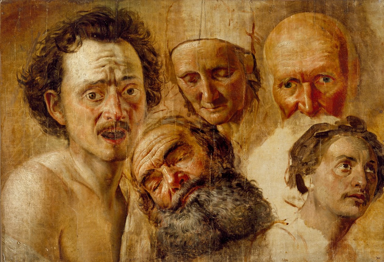 Studie hlav, c1830 od Aleksandr Ivanov