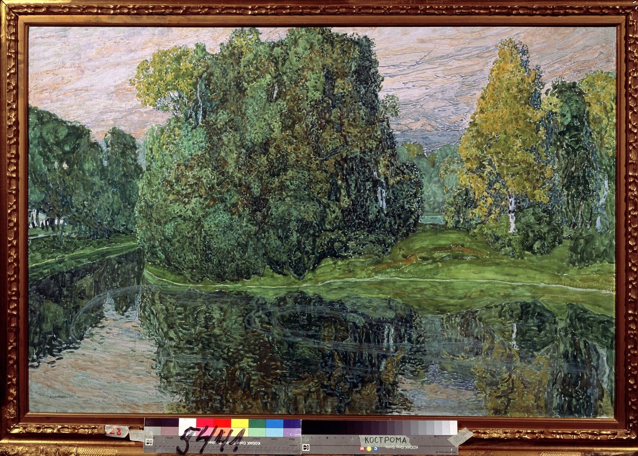 Ostrov (ostrov). Malba Alexandra Jakoleviče Golovina (Alexander Golovin) (1863-1930), kvaš a pastel na kartonu, ruské umění, konec 19.-začátek 20. století. State United Art Museum, Kostroma (Rusko). od Aleksandr Jakovlevic Golovin
