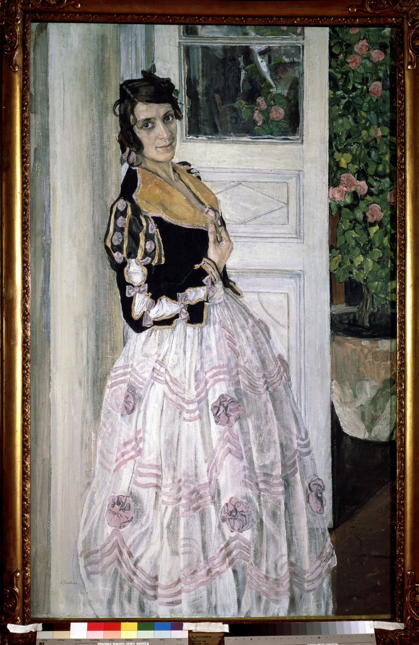 Obraz "Mladá španělská žena na balkóně" od Alexandra Jakovleviče Golovina (Alexander Golovin) (1863-1930) 1911 Státní ruské muzeum, Petrohrad od Aleksandr Jakovlevic Golovin