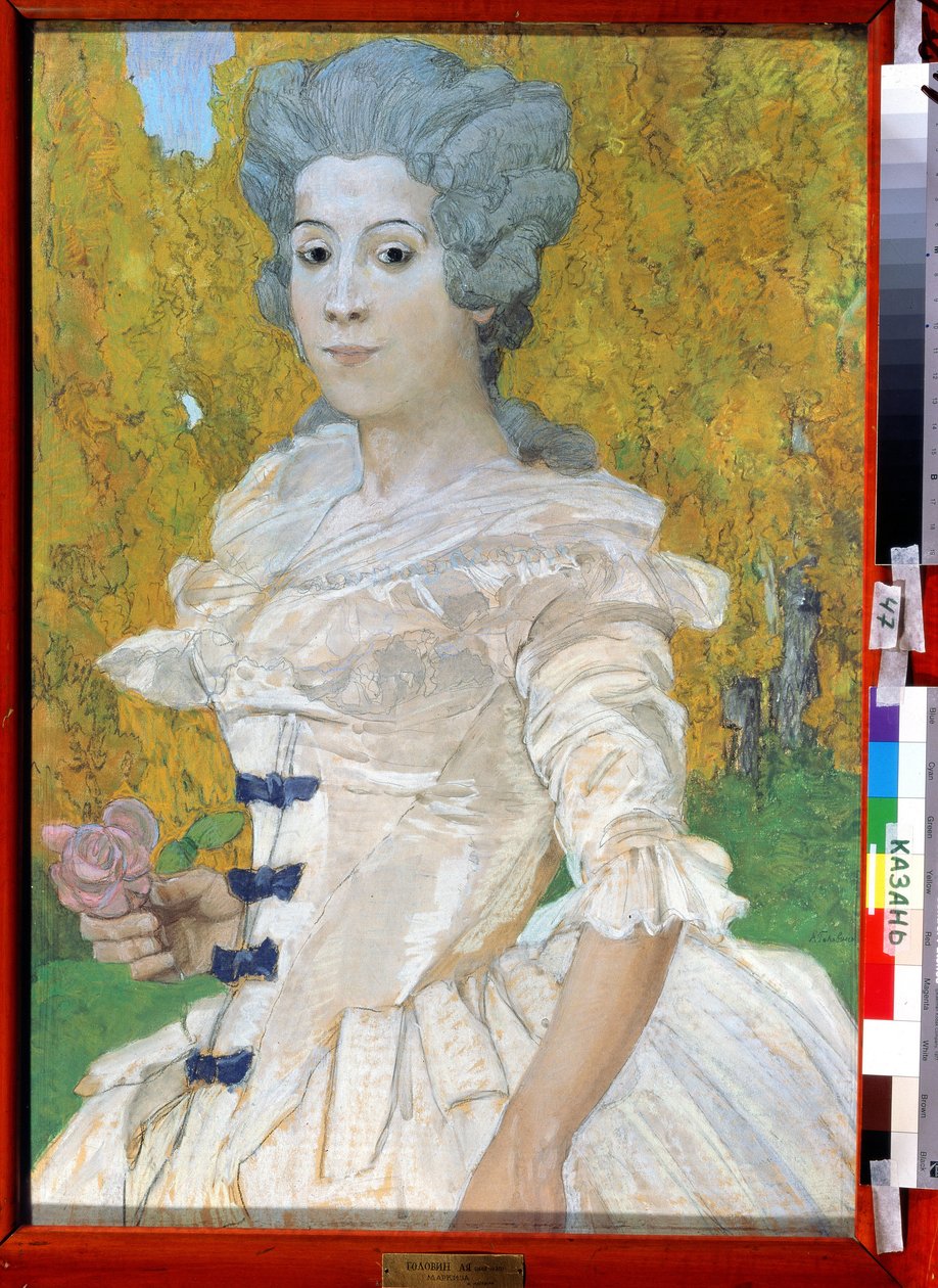 "Portrait de marquise"" Obraz Alexandra Jakovleviče Golovina (Alexandre Golovine) (1863-1930) 1908 Státní muzeum umění republiky Tatarstan, Kazaň od Aleksandr Jakovlevic Golovin