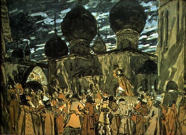Scénický návrh pro divadelní inscenaci, 1901 od Aleksandr Jakovlevic Golovin