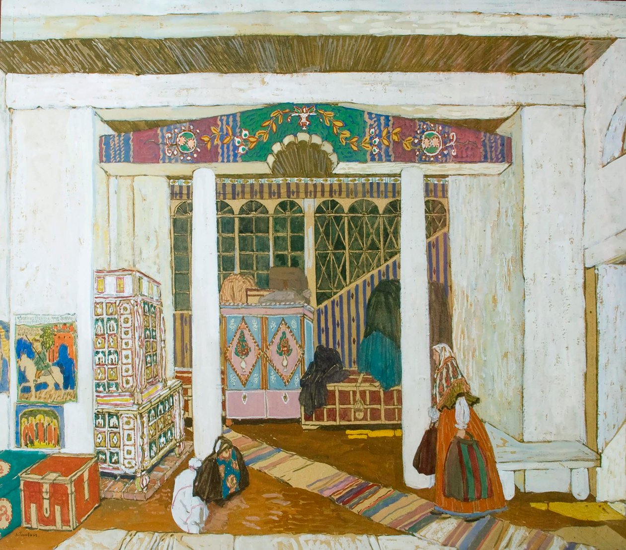 Scénografie ke hře Bouře od Alexandra Ostrovského, 1916. od Aleksandr Jakovlevic Golovin